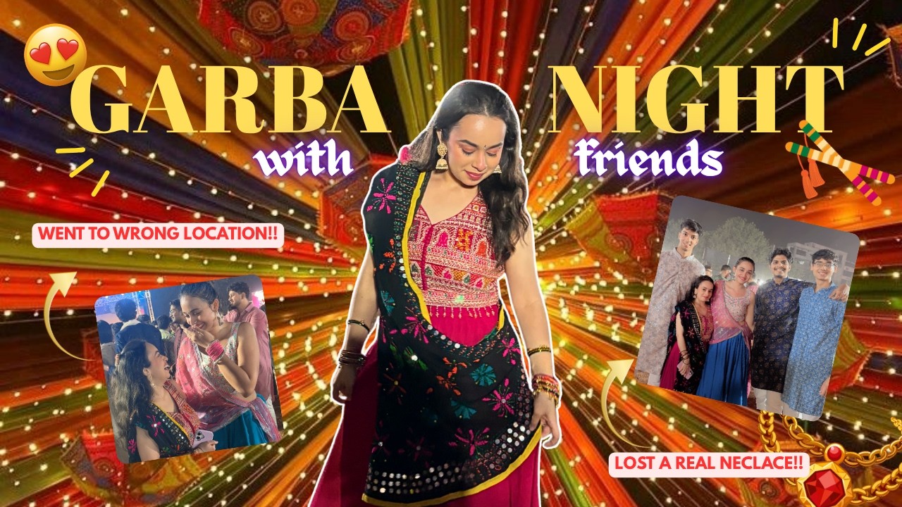 Went to the WRONG Garba Location😭& Lost a REAL silver Necklace!😱 #trending #vlog #viral #garba #fyp