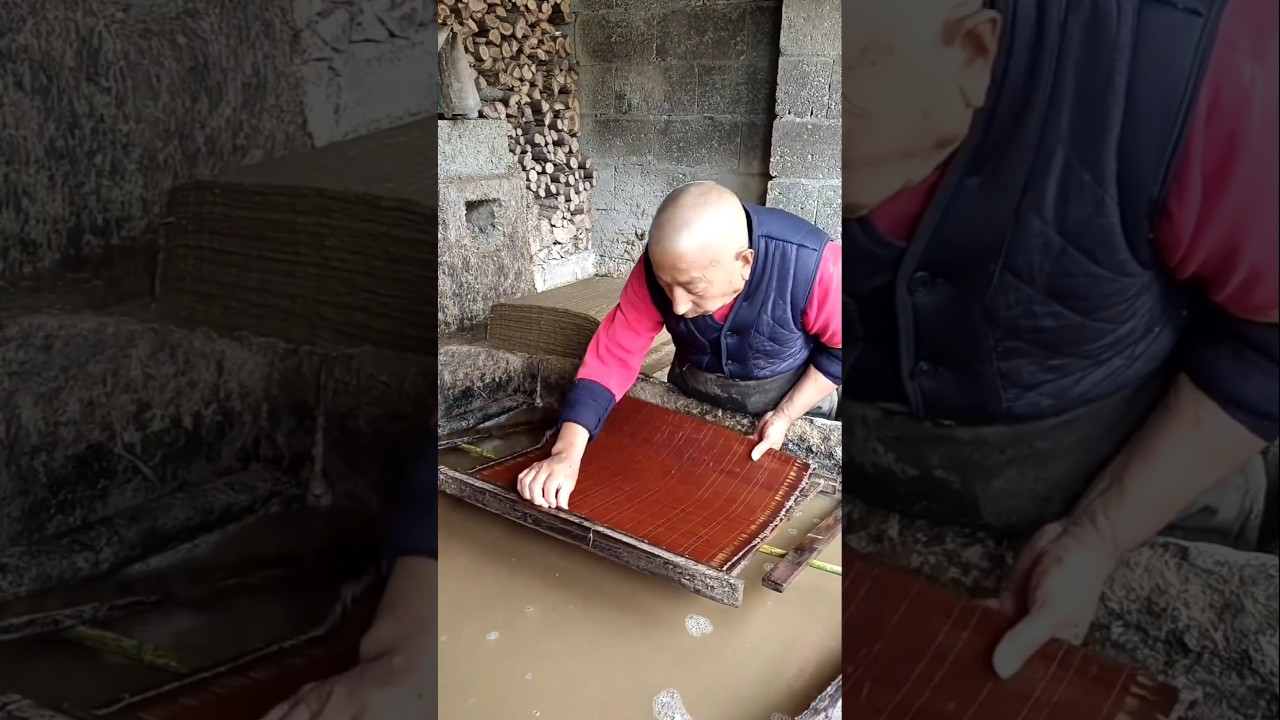 Ancient Chinese Paper Making Craft! Wave