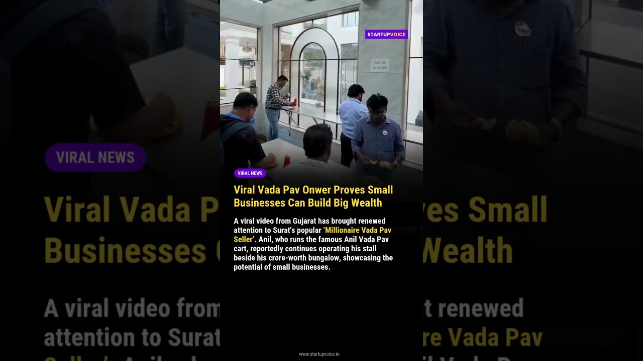 Surat's popular ‘Millionaire Vada Pav Seller’. Anil, who runs the famous Anil Vada Pav cart