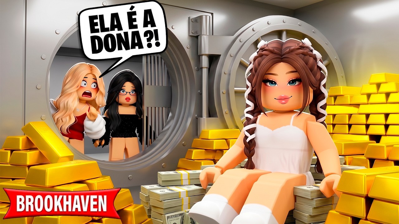 NINGUÉM SABIA QUE A MENINA EXCLUÍDA É DONA DO BANCO 💰 | Historinhas Brookhaven RP | Roblox