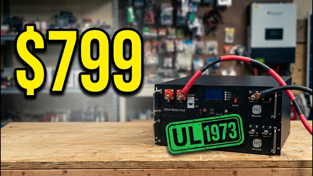 $799!!! WirenTech 48v (51.2v) 100ah LiFePO4 Rack Mount Battery Test and Review - UL 1973