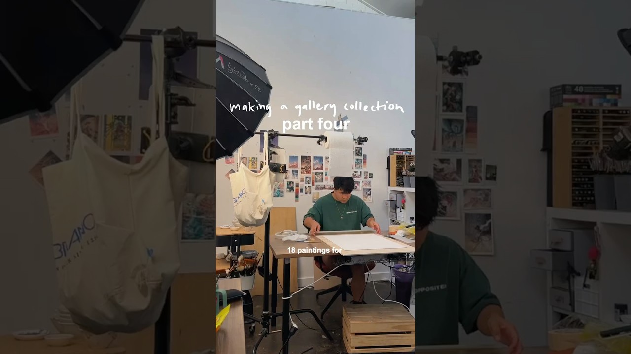 Ep 4: Juggling Two Paintings at Once for my Exhibition 🎨 #art