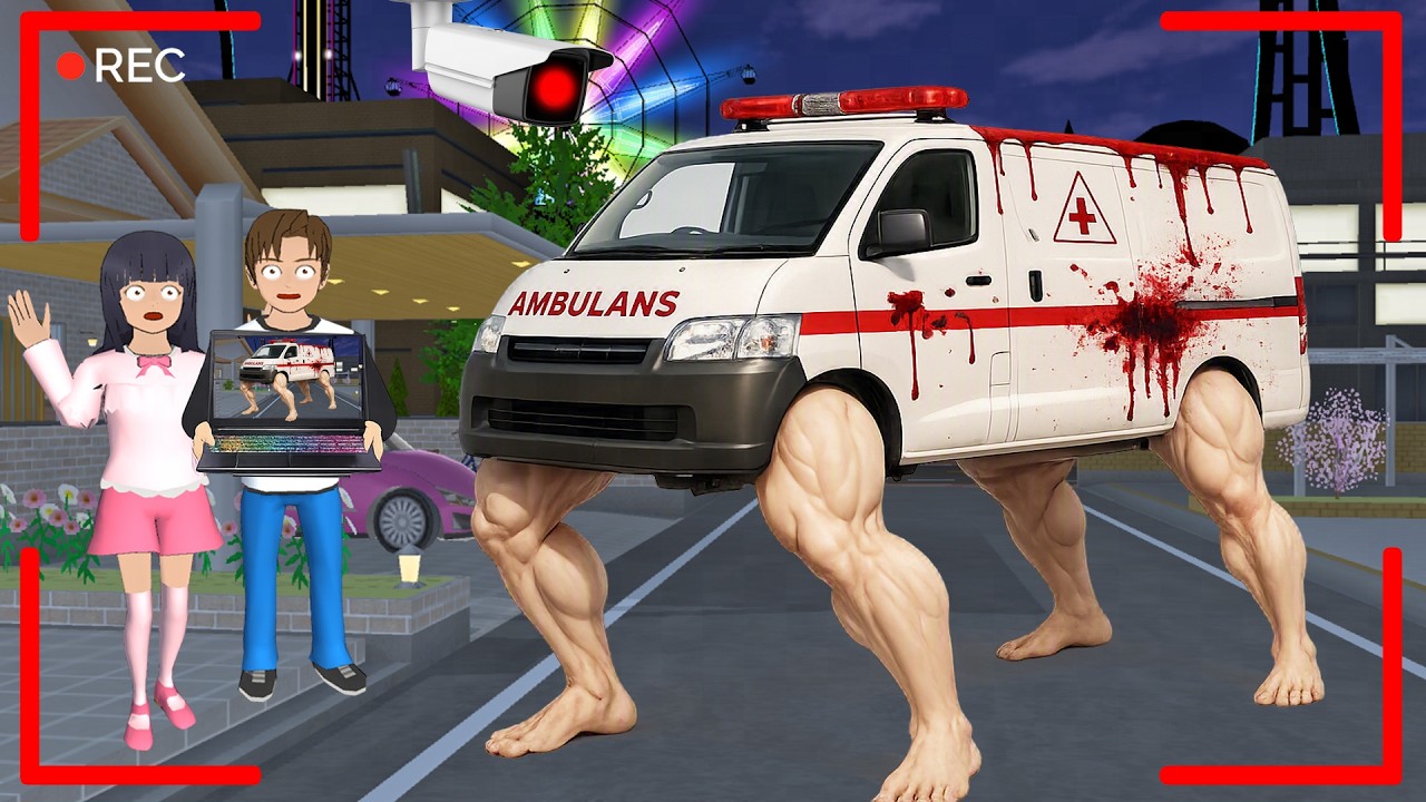 Yuta Mio Panik CCTV Merekam MONSTER ANOMALY AMBULANCE di Kota Sakura 😱 Sakura School Simulator