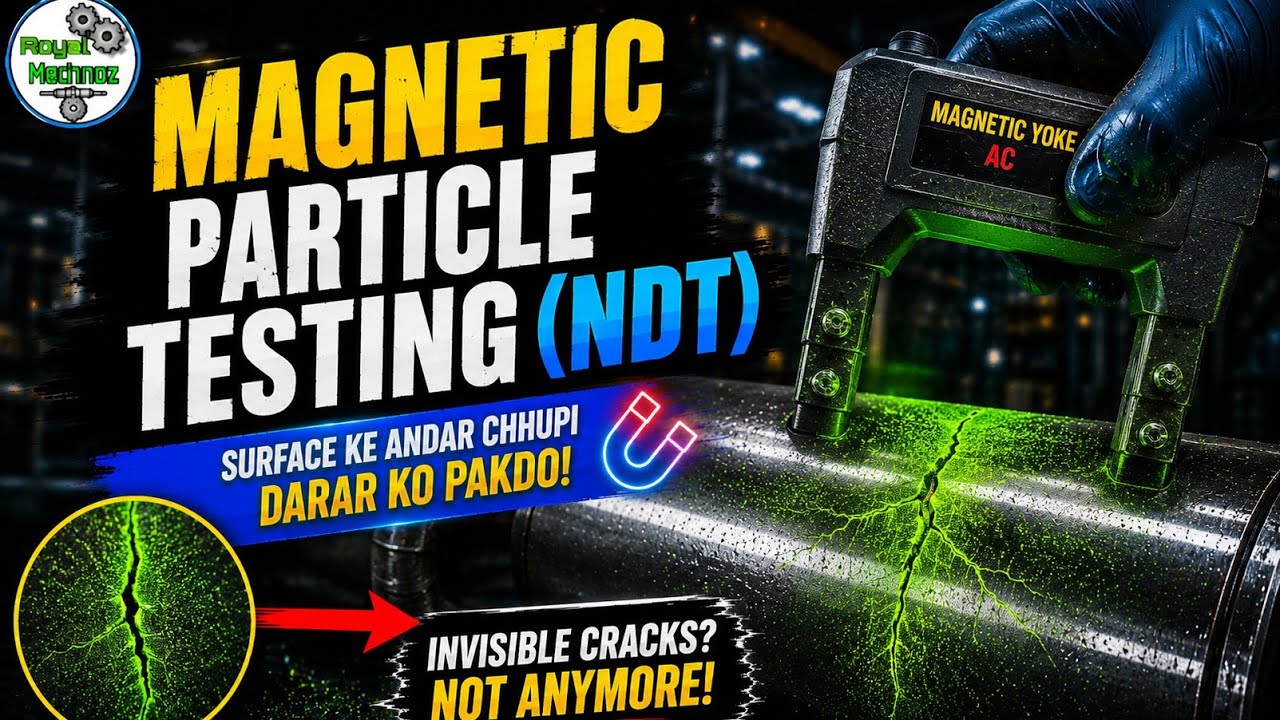 Magnetic Particle Testing (MPT/MPI) || Non Destructive Testing ||MPT in हिंदी || @RoyalMechnoz ||