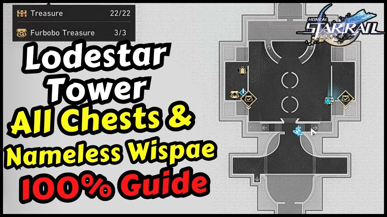 Honkai Star Rail Lodestar Tower All Chest Locations & Nameless Wispae & Furbobo Treasure