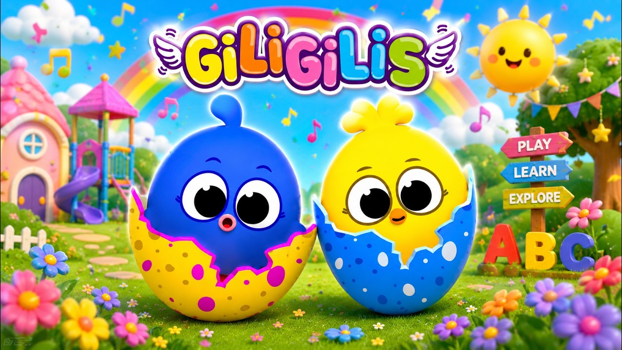 🌈 Happy Birds Adventure! Sliding, Playing & Singing Together in the Most Joyful Playground Song!