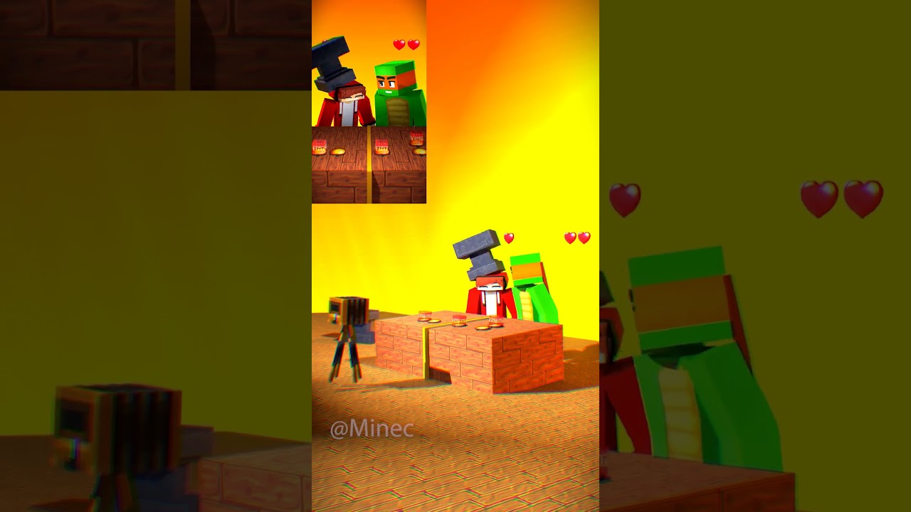POV: JJ Boom Apples New Backstage Challenge😊😁Maizen Minecraft x Hytale #minecraft #jj #shorts