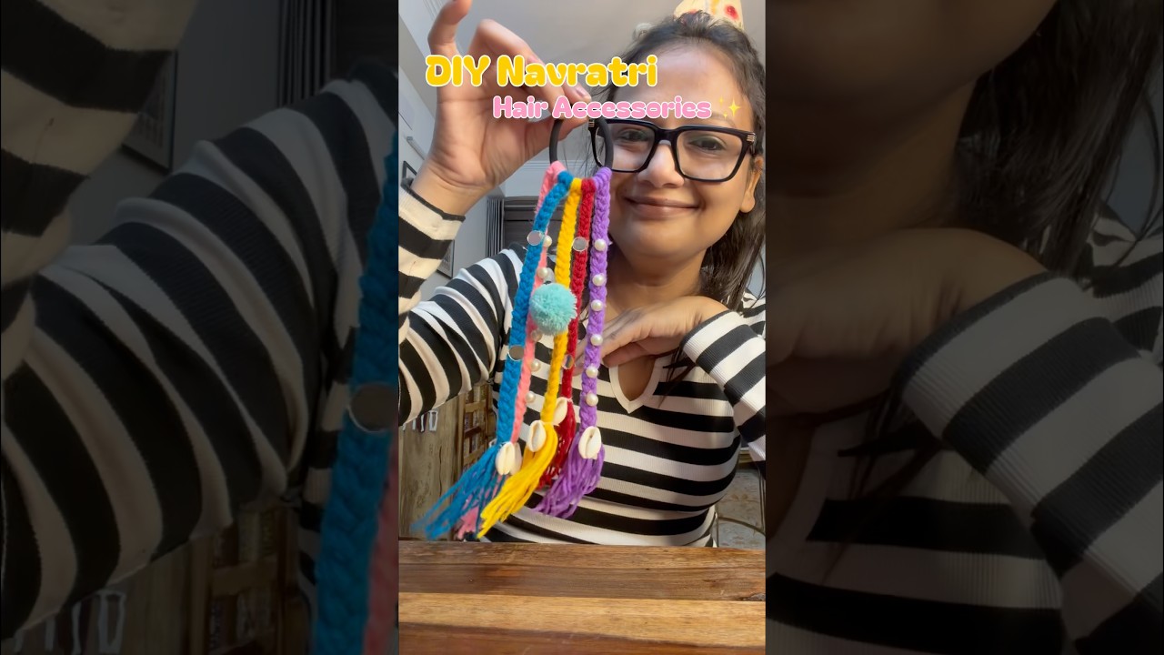 Navratri Hair Accessories on a Budget #ktravelvlog #navratri #hairaccessories #diy #garba #youtube
