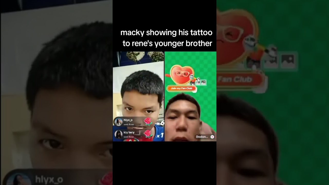 MACKY showing his tattoo to Rene younger brother #renebaterbonia #mackypeligrino #rip #highlights