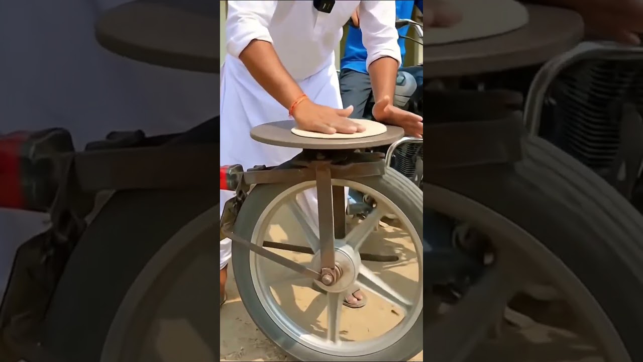 motorcycle 🏍️ se roti banai Aaj #trending #ekmotahathighumechala #viral #automobile