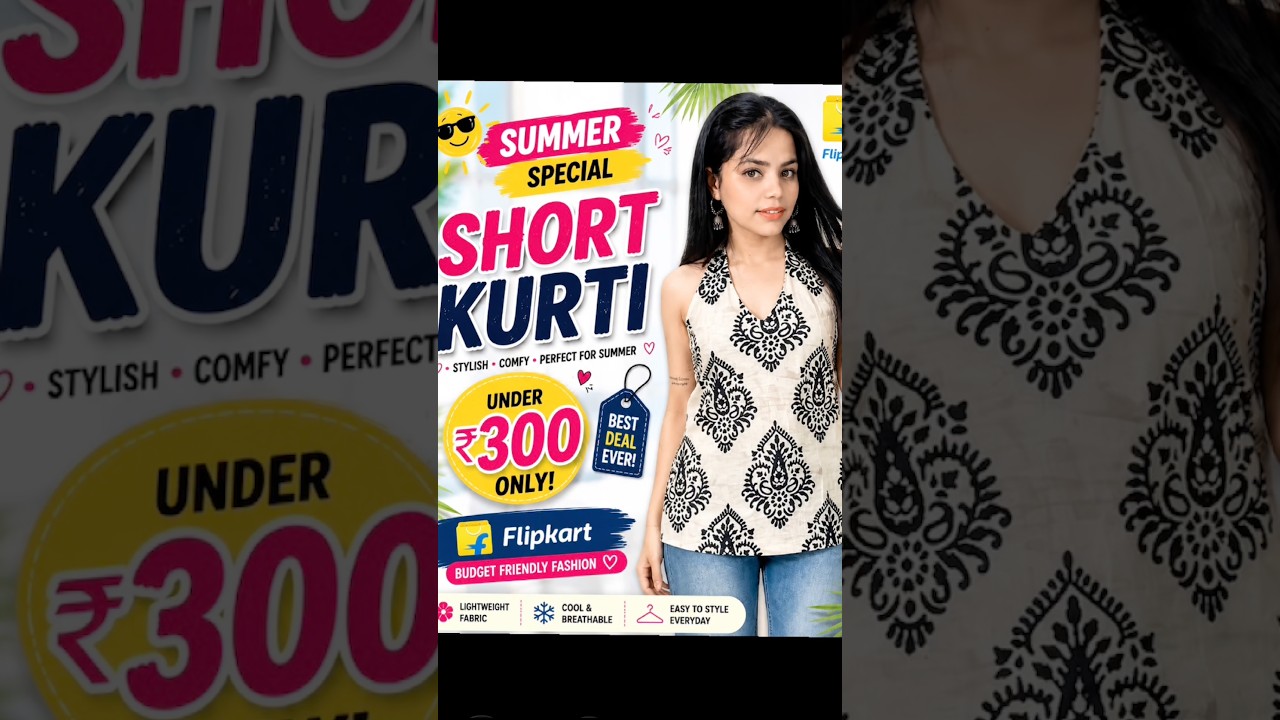 Best Summer Short Kurti Under ₹300 | Flipkart Fashion Haul 🌸