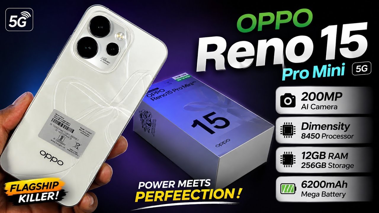 Oppo Reno 15 Pro Mini 5G unboxing full specs camera test