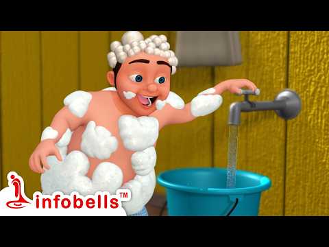 लालाजी नहाने गए - Lalaji Bathtime Song - Save Water | Hindi Rhymes for Children | Infobells #lalaji