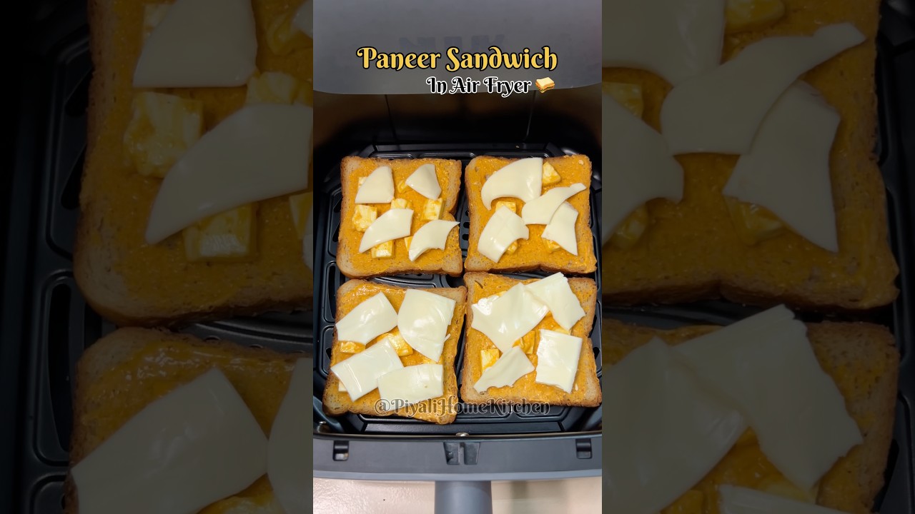 *Viral* Paneer Sandwich In Air Fryer #shorts #youtubeshorts #airfryerrecipes #paneersandwich #food