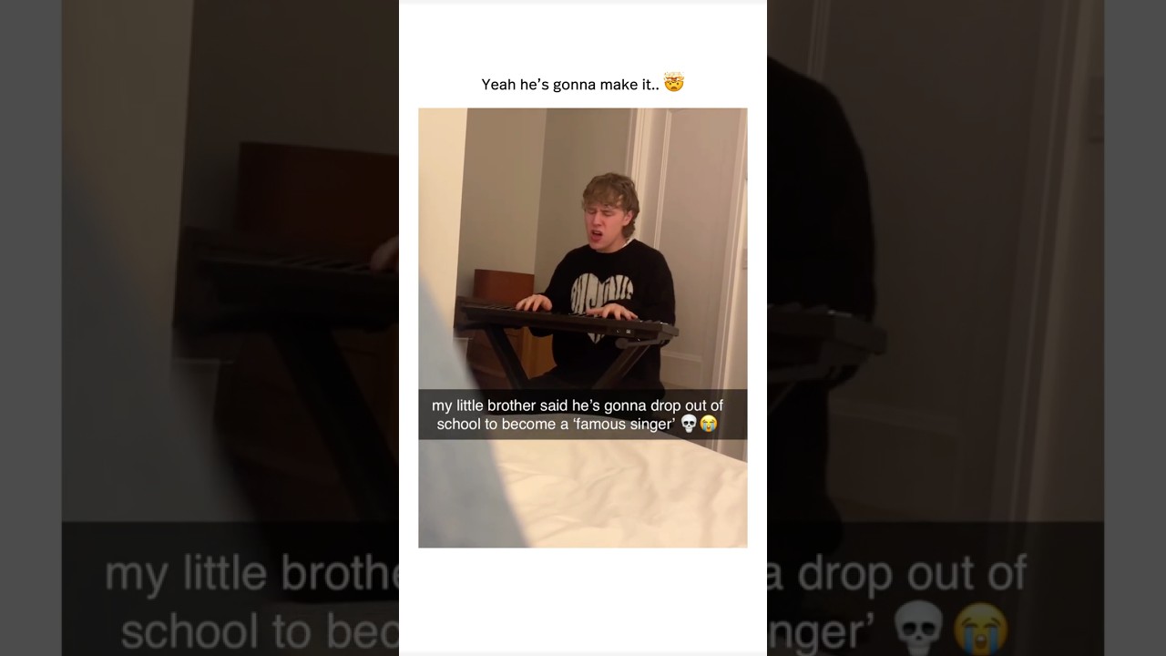 bros going crazy #singing #piano
