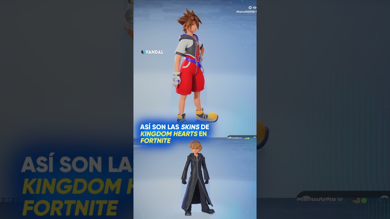 Así son las SKINS de KINGDOM HEARTS en FORTNITE 🤔 #kingdomhearts #fortnite #gaming #vandal