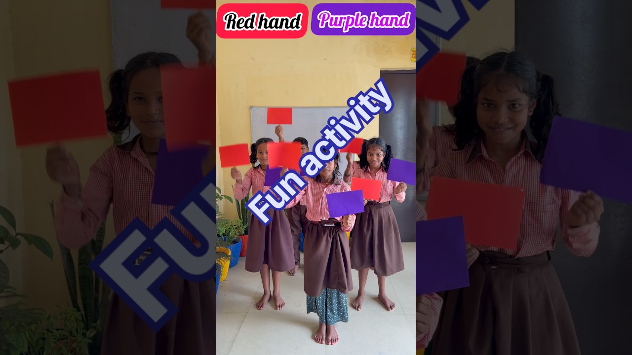 Red Purple Hand Game # education #viralvideo #youtubeshorts # kids learning