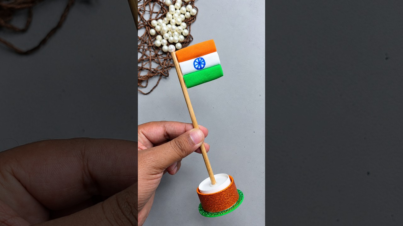 independence day special clay flag craft/india flag #craft #clay #claycraft #flag #india #shorts #yt