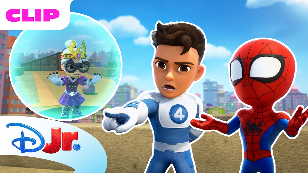 Mr. Fantastic Helps Stop Black Cat! | Marvel's Spidey and his Amazing Friends | Disney Jr.
