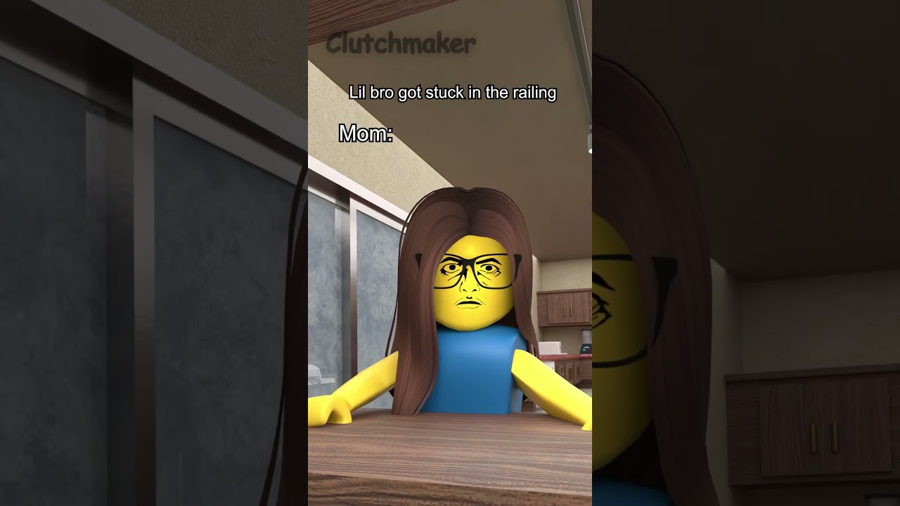 Lil bro got stuck in the railing 💀 #shorts #robloxanimation #roblox #fypp #memes