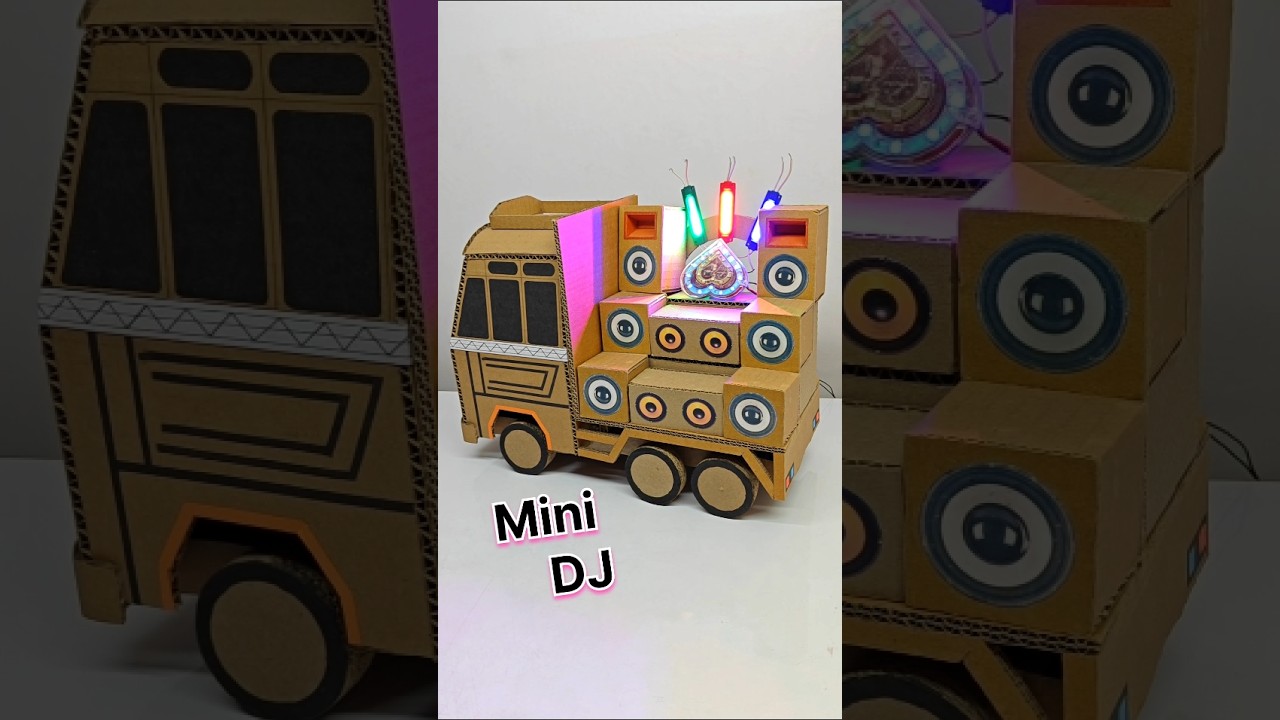How To Make Mini Dj || Mini Dj Truck At Home Cardboard Box #shorts