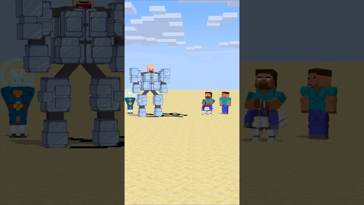 Herobrine And His Friend Got A Small But Terrible Robot #friendship #shorts #trending #anime