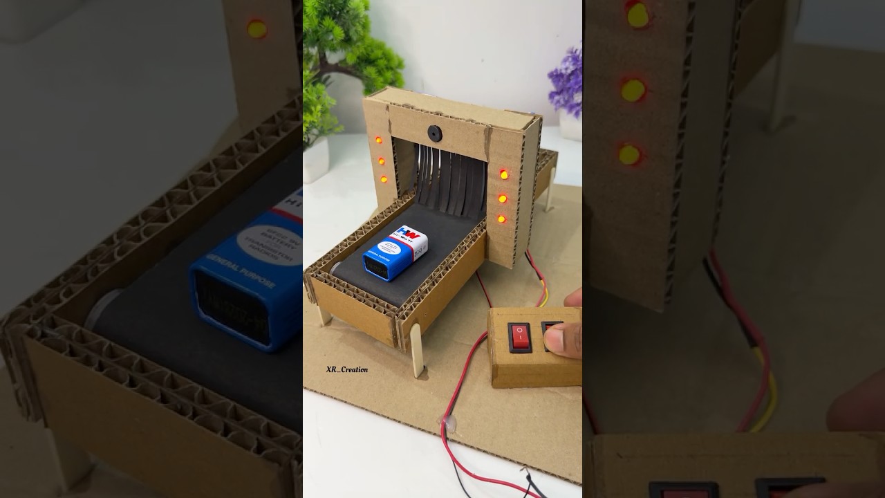 Airport Baggage scanner Science Project #motor #securitysystems #youtube #toys #diy