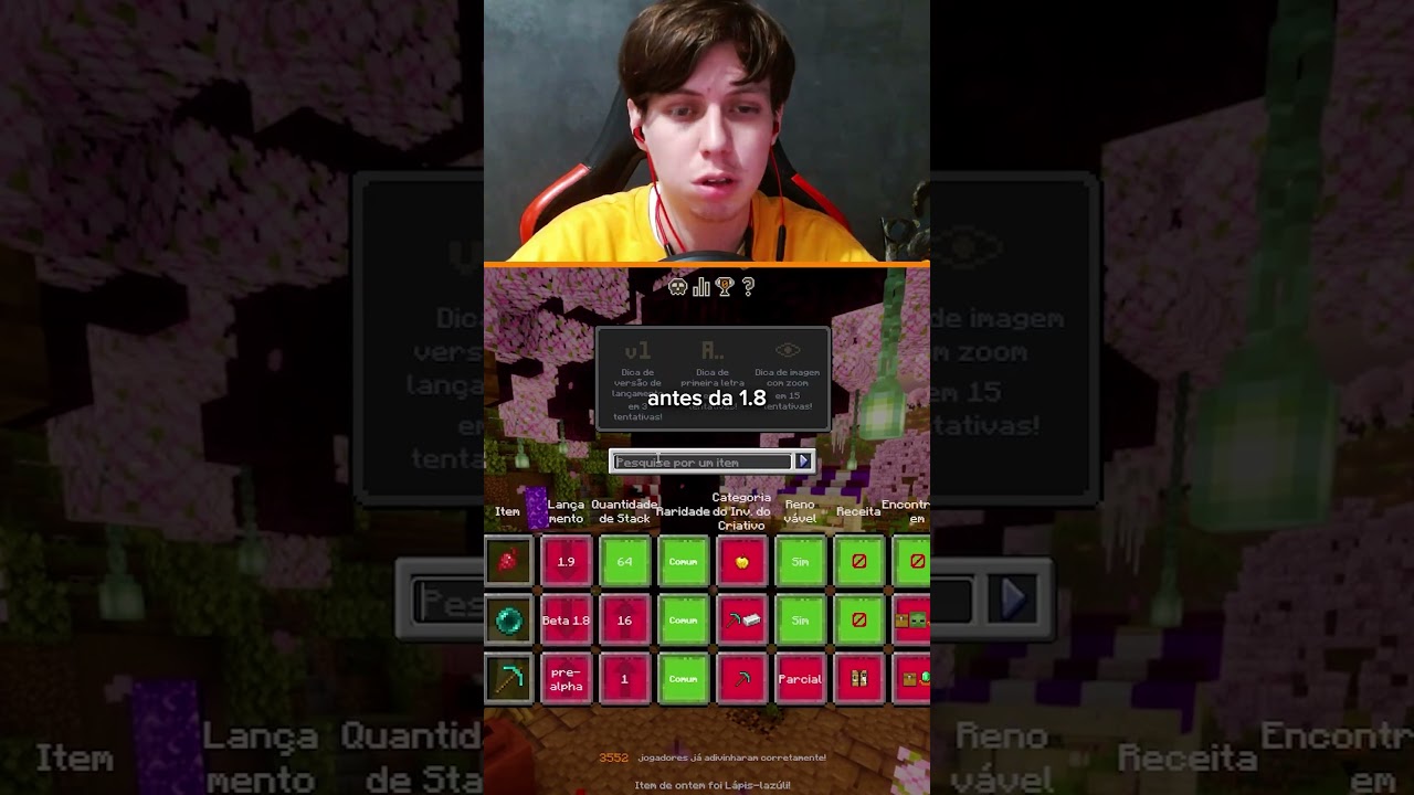 ACERTE O ITEM NO MINECRAFT