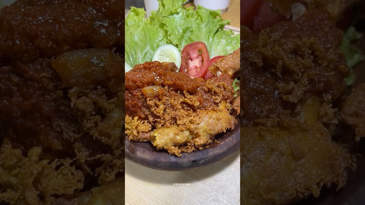 Ayam geprek sambal bajak enak banget #idemasakan #cooking #food #resep #menusederhana