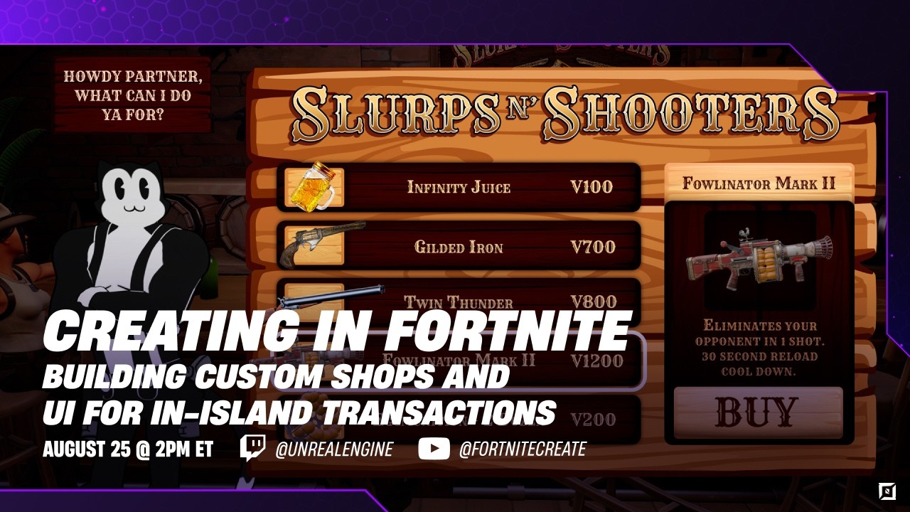 Building Custom Shops and UI for In-Island Transactions | Creating in Fortnite