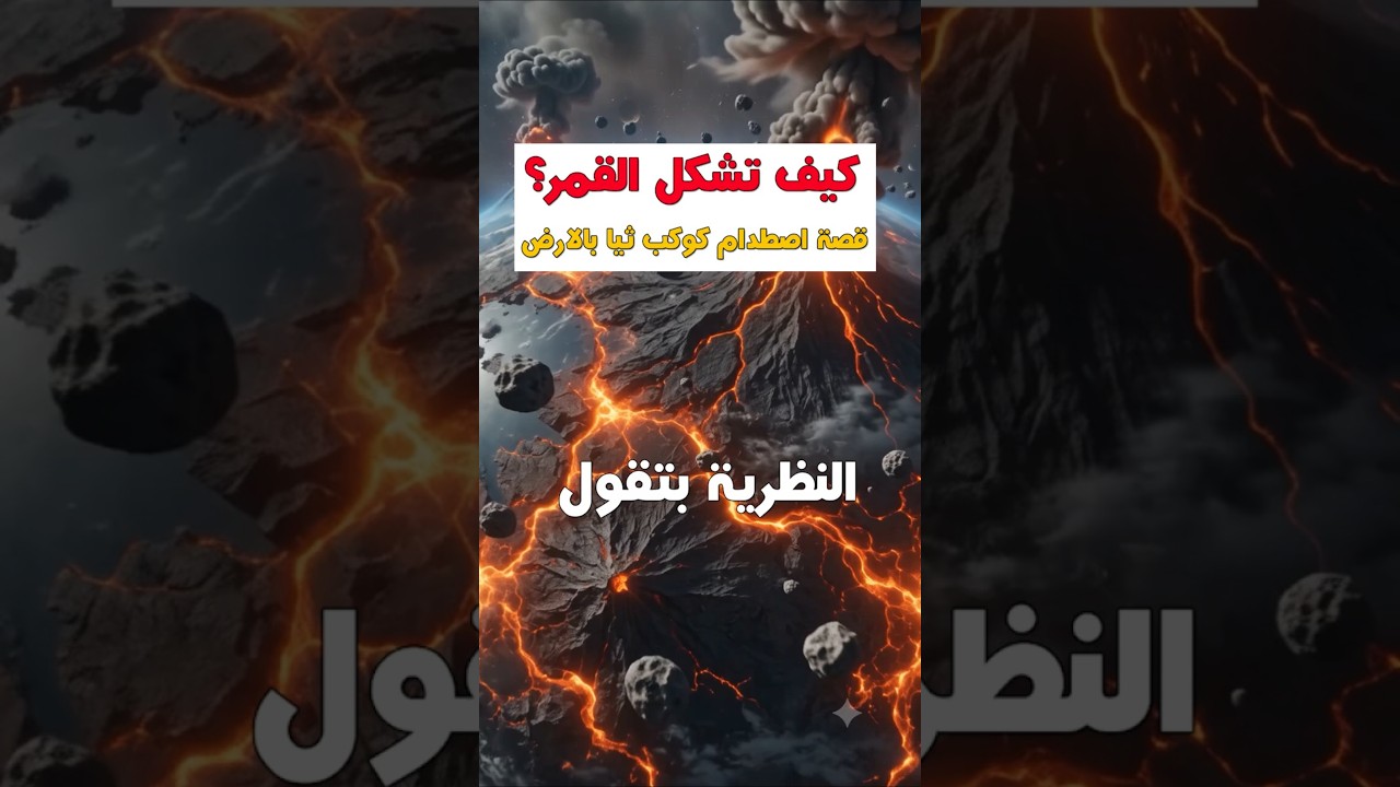 كيف تشكل القمر؟ قصة اصطدام كوكب ثيا بالأرض  #الفضاء