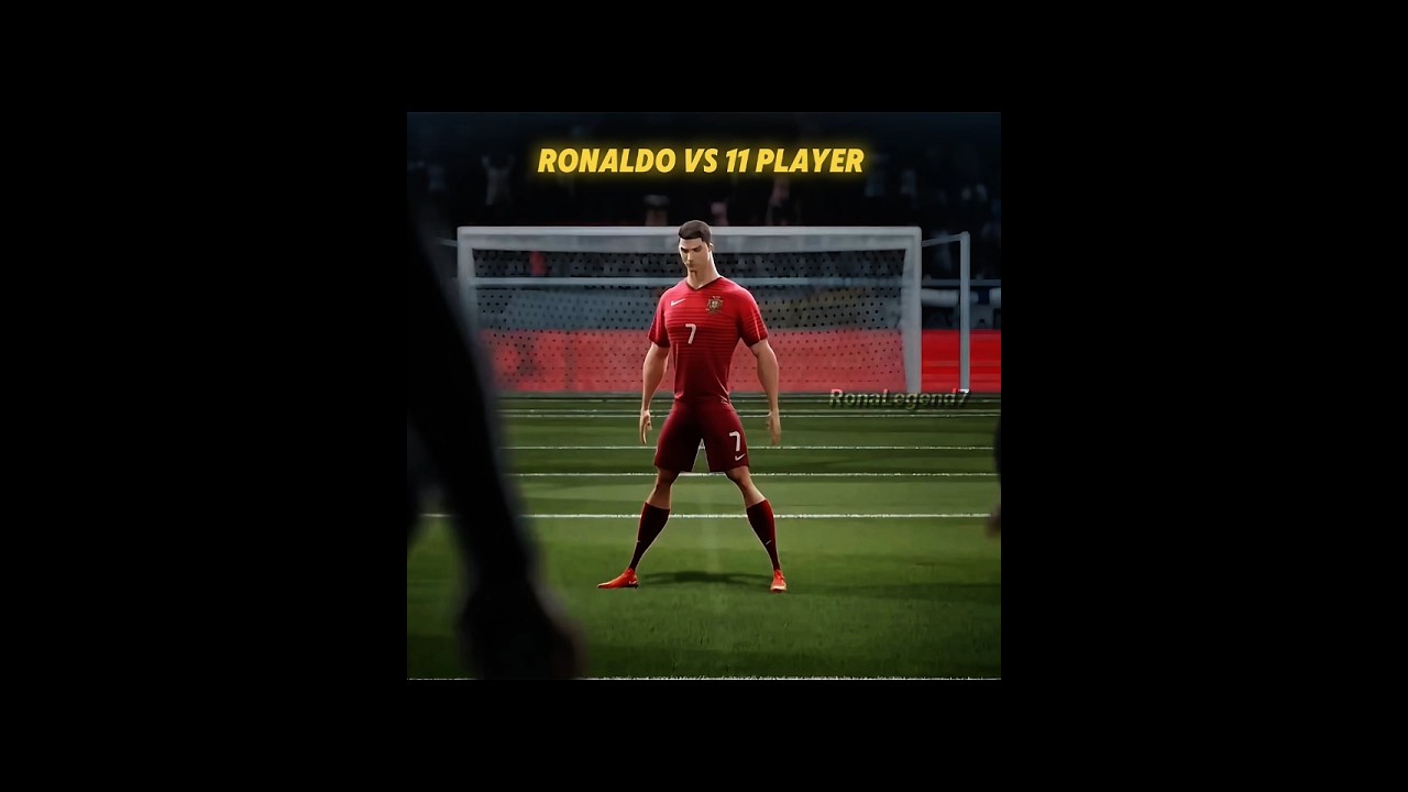 Ronaldo vs 11 Players?! 😱🐐 #football #ronaldo