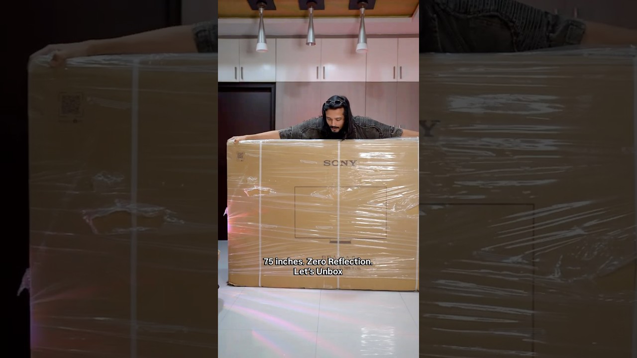 6ft tall unboxing- 75 inch Bravia 9 II True RGB