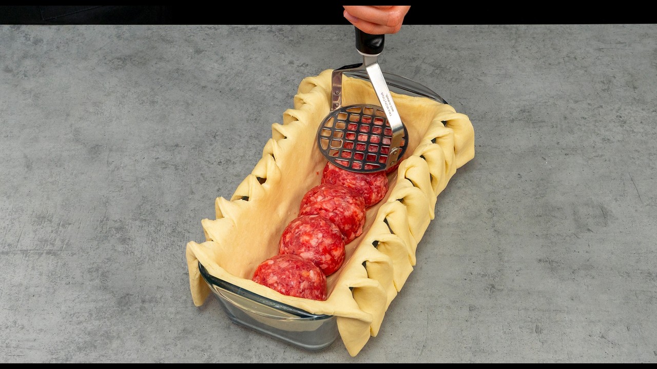 Puff pastry with minced meat tastier than at the restaurant!