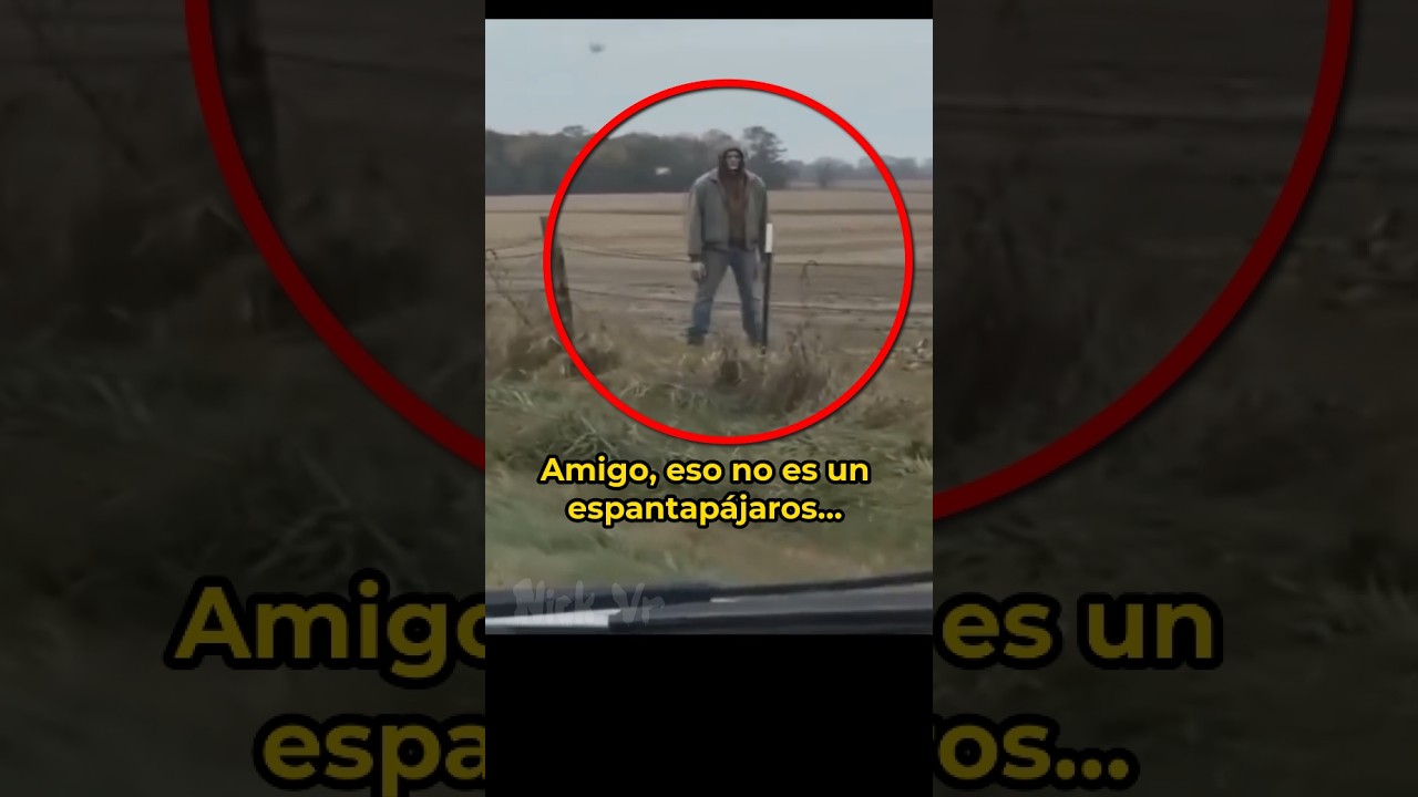 Pensó que era un espantapájaros hasta que se movió 😰💀 #miedo #paranormal #horror