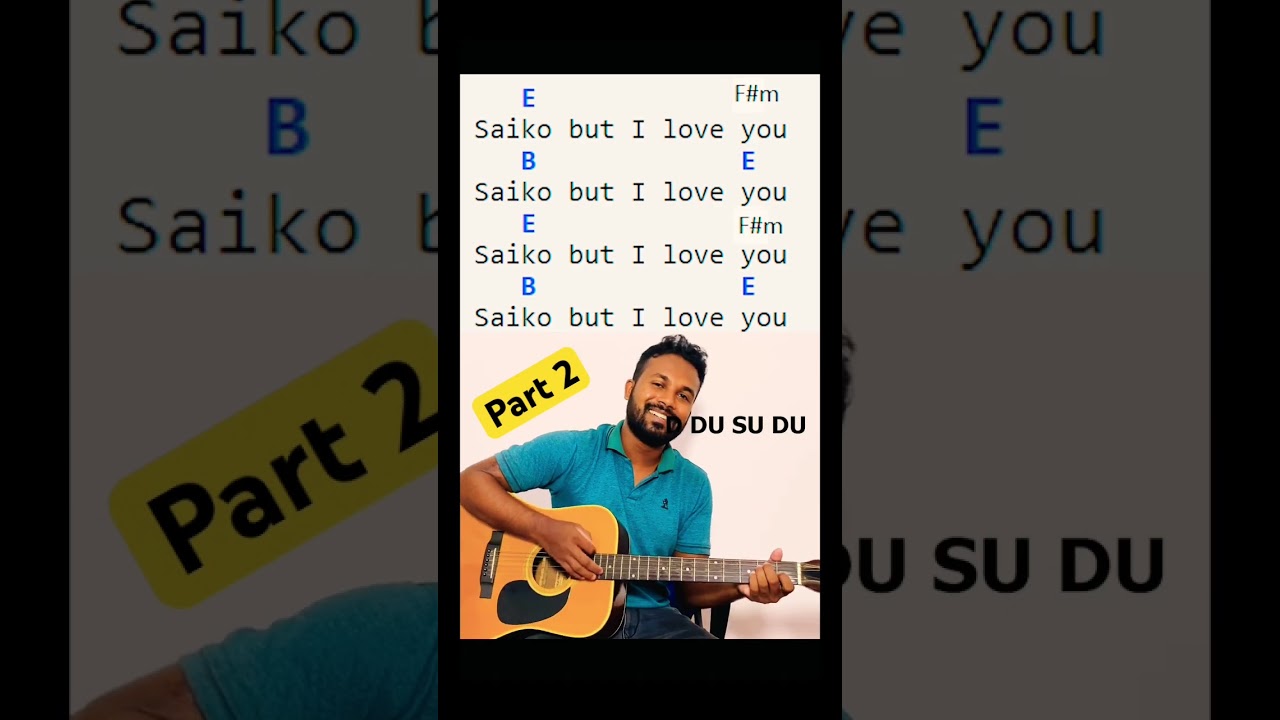 පොඩ්ඩක් සයිකෝ Short Guitar Lesson-2🔥 Check my youtube channel for the full lesson🤘 #guitar  #viral