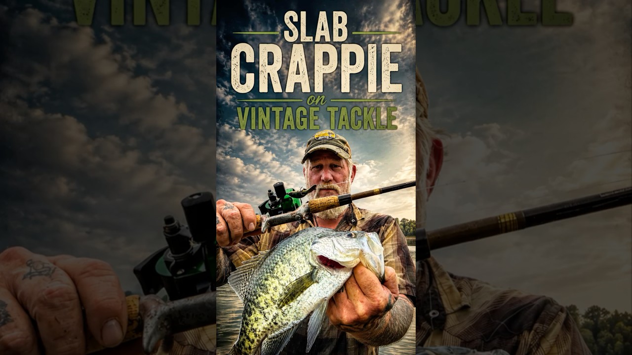 Catching a large Crappie on Vintage Tackle