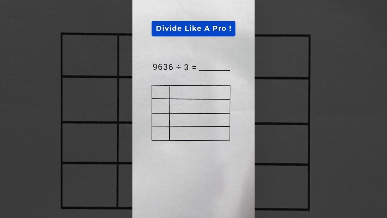 Basic Division Method #mathematics #division #mathstricks #shorts #ytshorts