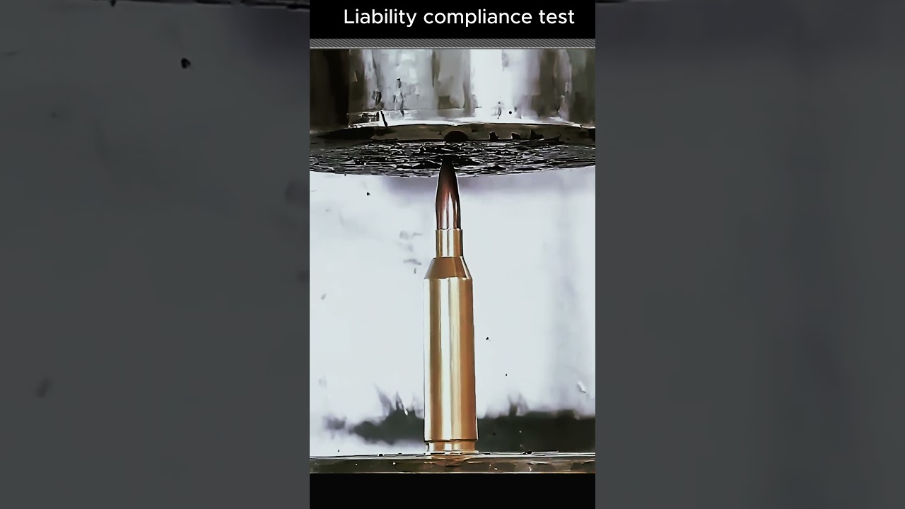 100 Ton Hydraulic Press vs Brass Bullet🤯 #engineering #science