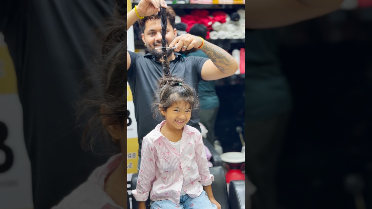 😱Wait For Cute Girl Haircut✂️🥰#haircut #shorts #viralshorts #reels #hairstyle #hair #viral #yt