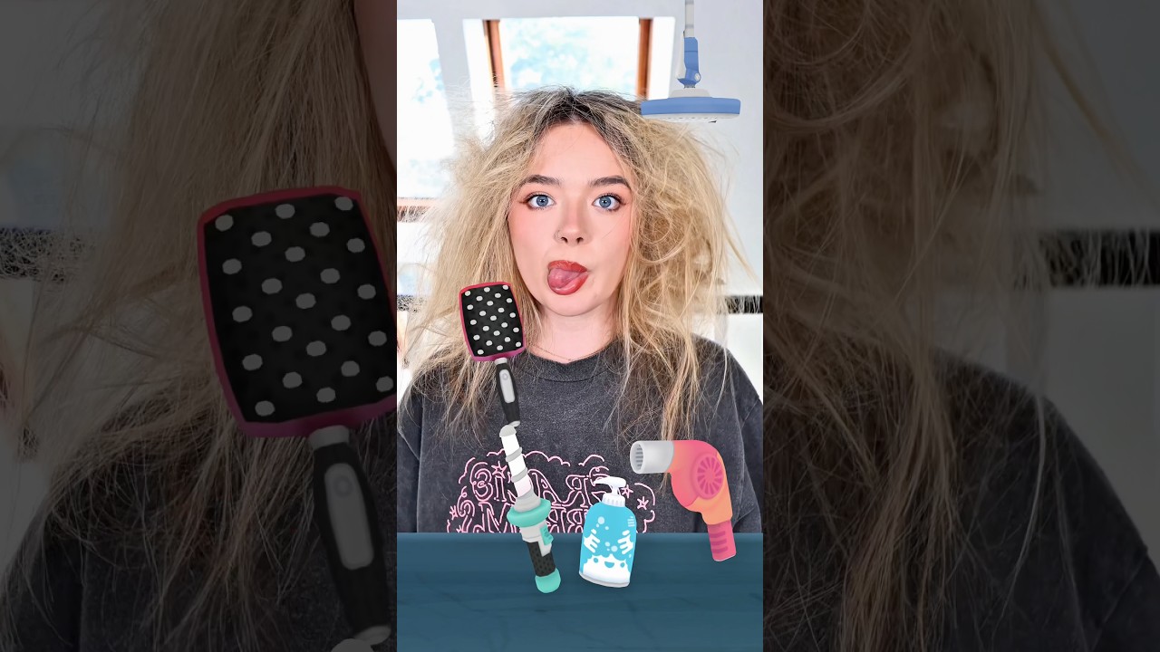 I WISH WASHING MY HAIR WAS THIS EASY 😭🫪 #animation #stopmotion #hair