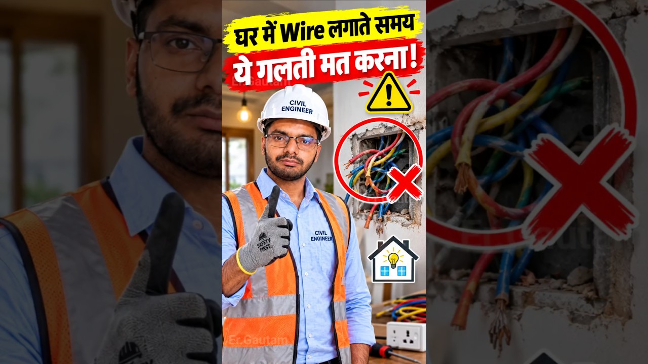 घर में wire लगाते समय यह गलती मत करना #construction #buildingindia #warining #shorts #shotsfeed