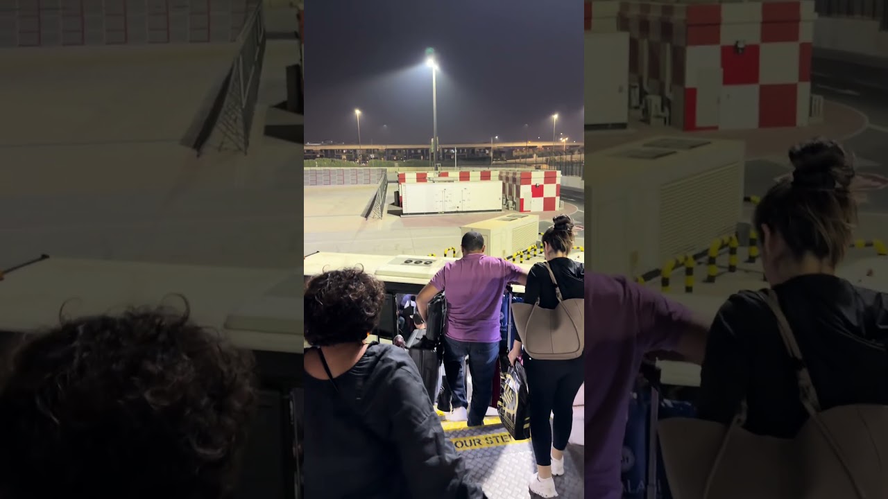 Leaving the Plane in Dubai