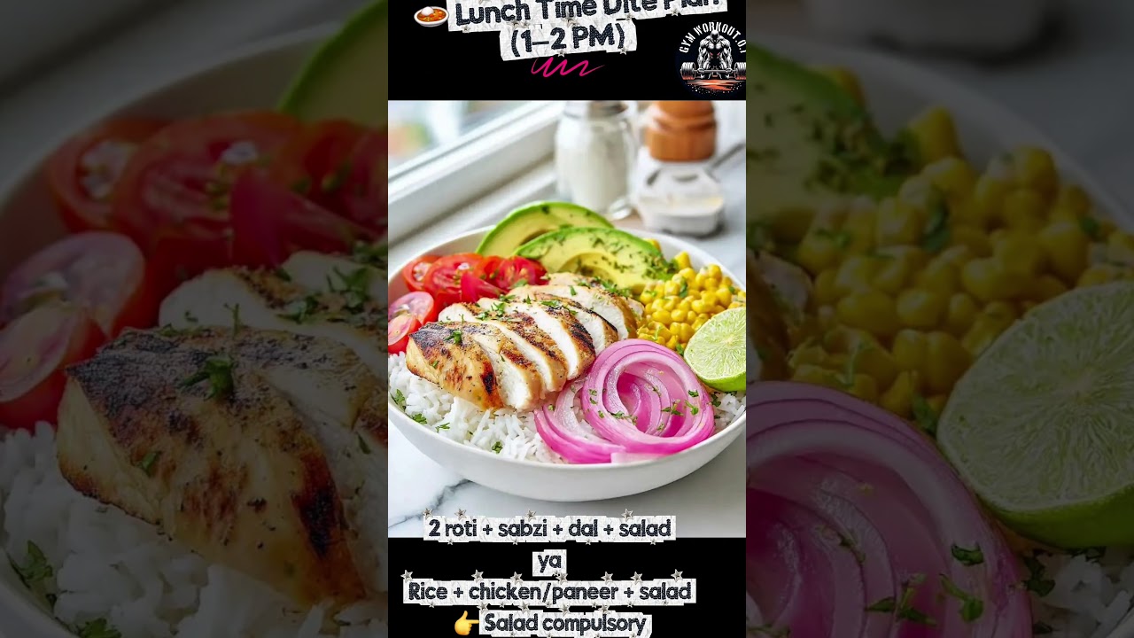 Lunch Time Dite #trendingshorts #viral #motivation #gym #fitnessindia #discipline #fatloss #diteplan