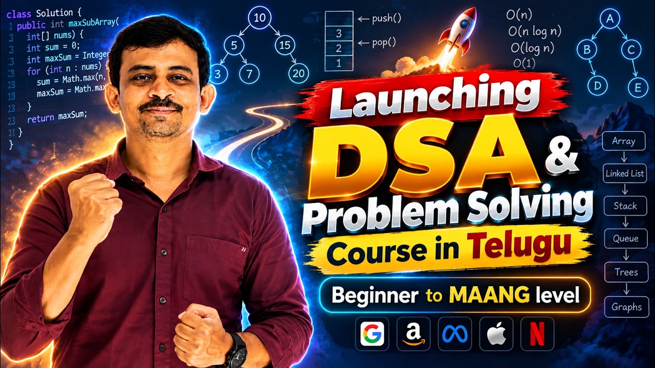 DSA Course in Telugu 2026 | Complete Roadmap for Placements & MAANG Interviews | TeluguWebGuru DSA