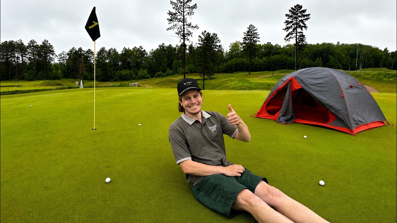 Overnight camping at a Golf Course - Hole in one