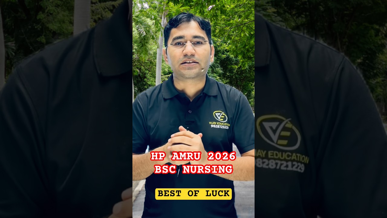 HP AMRU BSC Nursing 2026 Aspirant Best Of Luck 🤞 All the very Best By Vijay Pooniya Sir