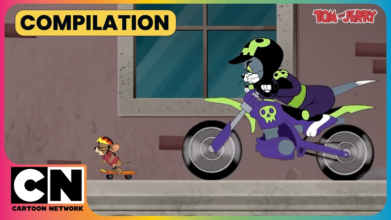Tom's Wild Skate Chase!🛹💥| Tom and Jerry😺| Cat & Mouse Cartoon😁|@cnindia ​