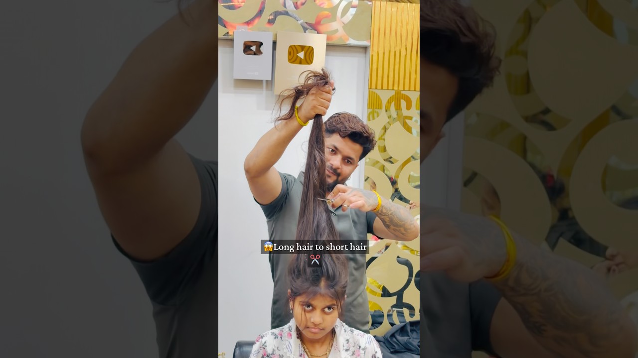 😱Long to short Haircut✂️🦋#haircut #shorts #viralshorts #reels #hairstyle #hair #viral #yt