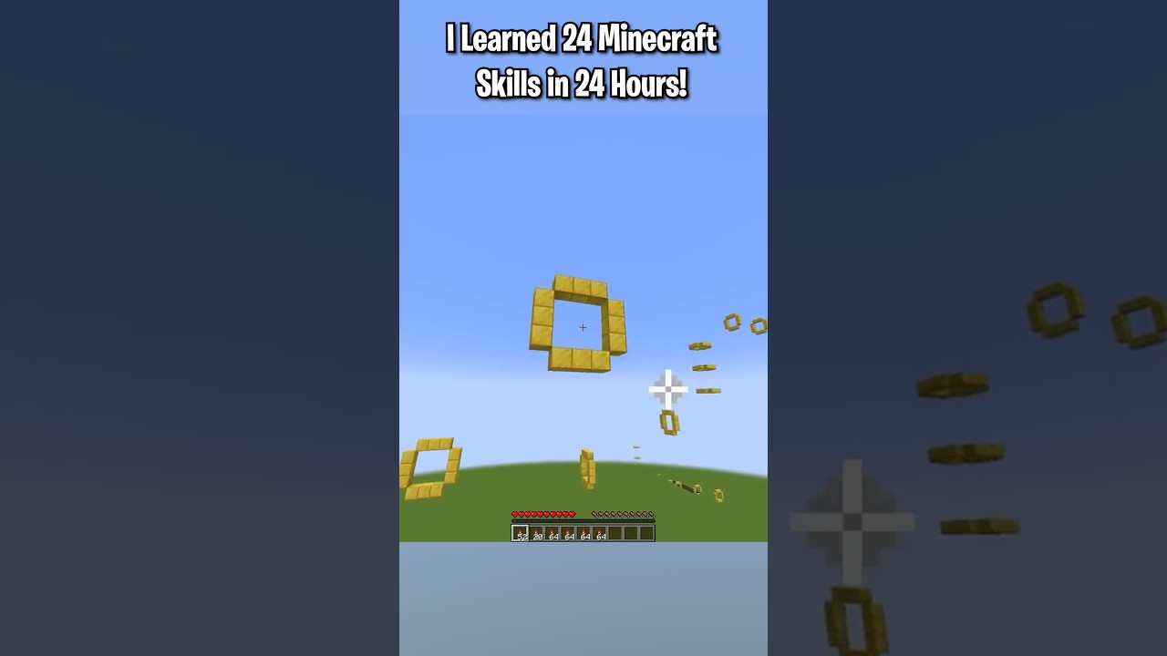 I Learned 24 Minecraft Skills in 24 Hours!